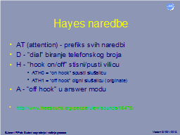 Hayes naredbe